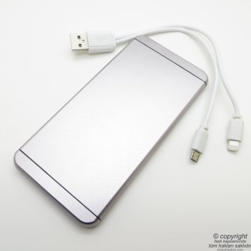 PG-5000 Kişiye Özel Powerbank 5000mAh | İsme Özel Powerbank | Hediyelik Teknoloji Ürünü