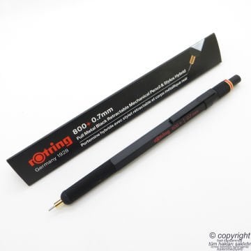 Rotring 800+ (plus) İki Fonksiyonlu kalem, Siyah 0.7 mm | İsme Özel Kalem