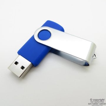 PG-85MG 16Gb. İsme Özel Usb Bellek Gümüş-Mavi | İsme Özel Usb Bellek | Hediyelik Usb Flash Bellek