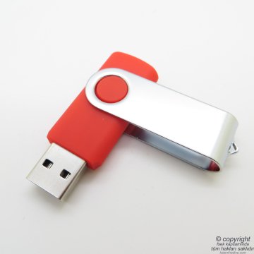 PG-85KG 16Gb. İsme Özel Usb Bellek Gümüş-Kırmızı| İsme Özel Usb Bellek | Hediyelik Usb Flash Bellek