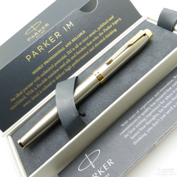 Parker IM Brushed Altın Dolma Kalem | İsme Özel Kalem