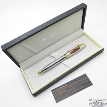 Scrikss Gold Krom K.Atatürk İmzalı Sanatsal Özel Çizimli Tükenmez Kalem | Benzersiz üründür. Yalnızca bir adet bulunmaktadır