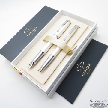 Parker Urban Premium İnci Metal Dolma Kalem + Tükenmez Kalem | İsme Özel Kalem | Hediyelik Kalem