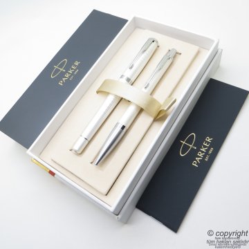 Parker Urban Premium İnci Metal Dolma Kalem + Tükenmez Kalem | İsme Özel Kalem | Hediyelik Kalem