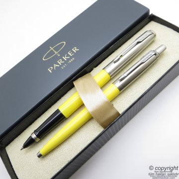 Parker Jotter Original Sarı Roller Kalem + Tükenmez Kalem Set | İsme Özel Kalem | Hediyelik Kalem