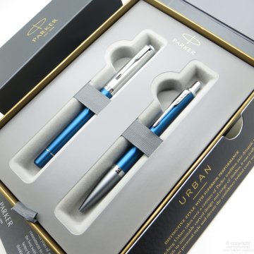 Parker Urban Premium Mavi Dolma Kalem + Tükenmez Kalem | İsme Özel Kalem | Hediyelik Kalem