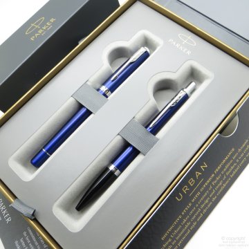 Parker Urban Gece Mavisi Roller Kalem + Tükenmez Kalem Set | İsme Özel Kalem | Hediyelik Kalem