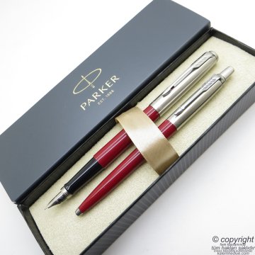 Parker Jotter Original Bordo Dolma Kalem + Tükenmez Kalem Set | İsme Özel Kalem | Hediyelik Kalem