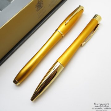 Parker Urban Premium Desenli Metal Dolma Kalem + Tükenmez Kalem | İsme Özel Kalem | Hediyelik Kalem