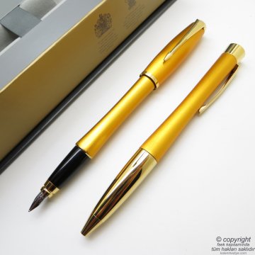 Parker Urban Premium Desenli Metal Dolma Kalem + Tükenmez Kalem | İsme Özel Kalem | Hediyelik Kalem