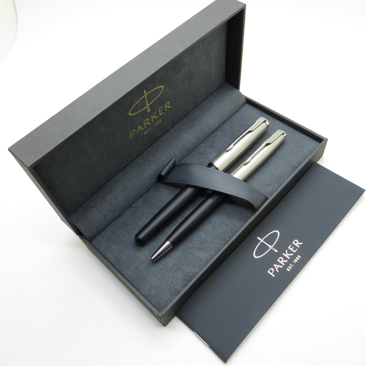 Parker Sonnet Essential Siyah CT Dolma Kalem + Tükenmez Kalem Set | İsme Özel Kalem | Hediyelik Kalem