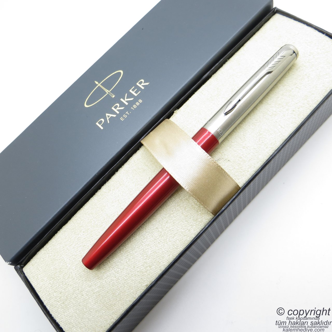Parker Jotter Metal Kırmızı Roller Kalem | İsme Özel Kalem | Hediyelik Kalem