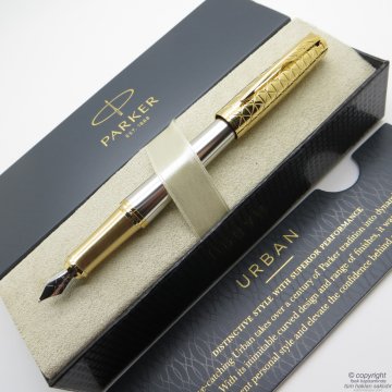Parker Urban Premium Altın Yaldız Dolma Kalem | İsme Özel Kalem