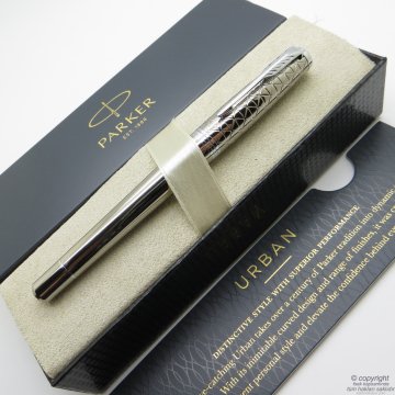 Parker Urban Premium Gümüş Yaldız Roller Kalem | İsme Özel Kalem