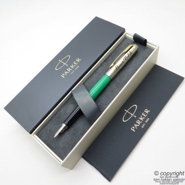 Parker Jotter Original Yeşil GT Dolma Kalem | İsme Özel Kalem | Hediyelik Kalem