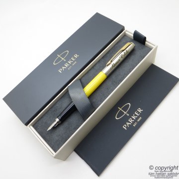 Parker Jotter Original Sarı GT Dolma Kalem | İsme Özel Kalem | Hediyelik Kalem