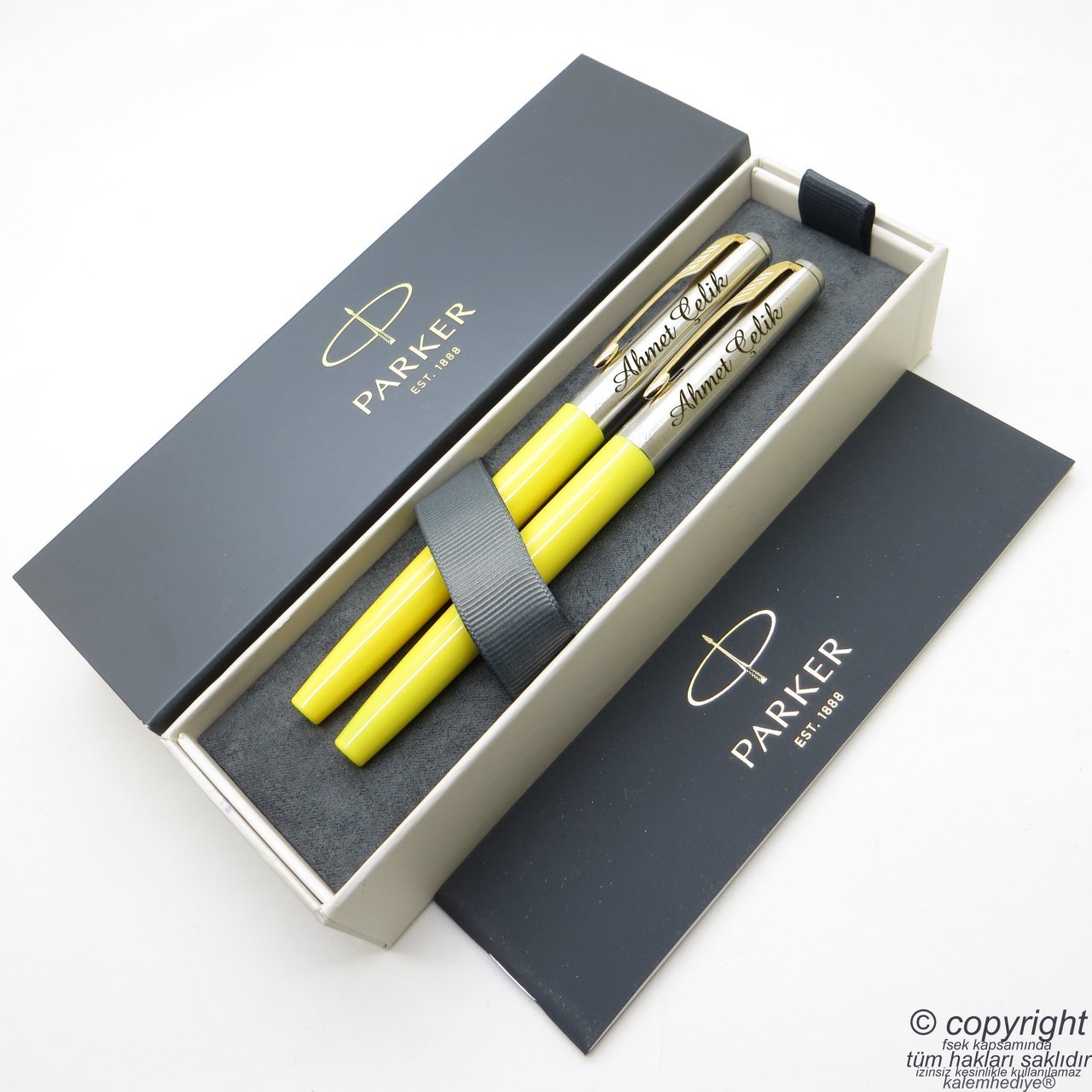 Parker Jotter Original Salı GT Dolma Kalem + Roller Kalem Set | İsme Özel Kalem | Hediyelik Kalem