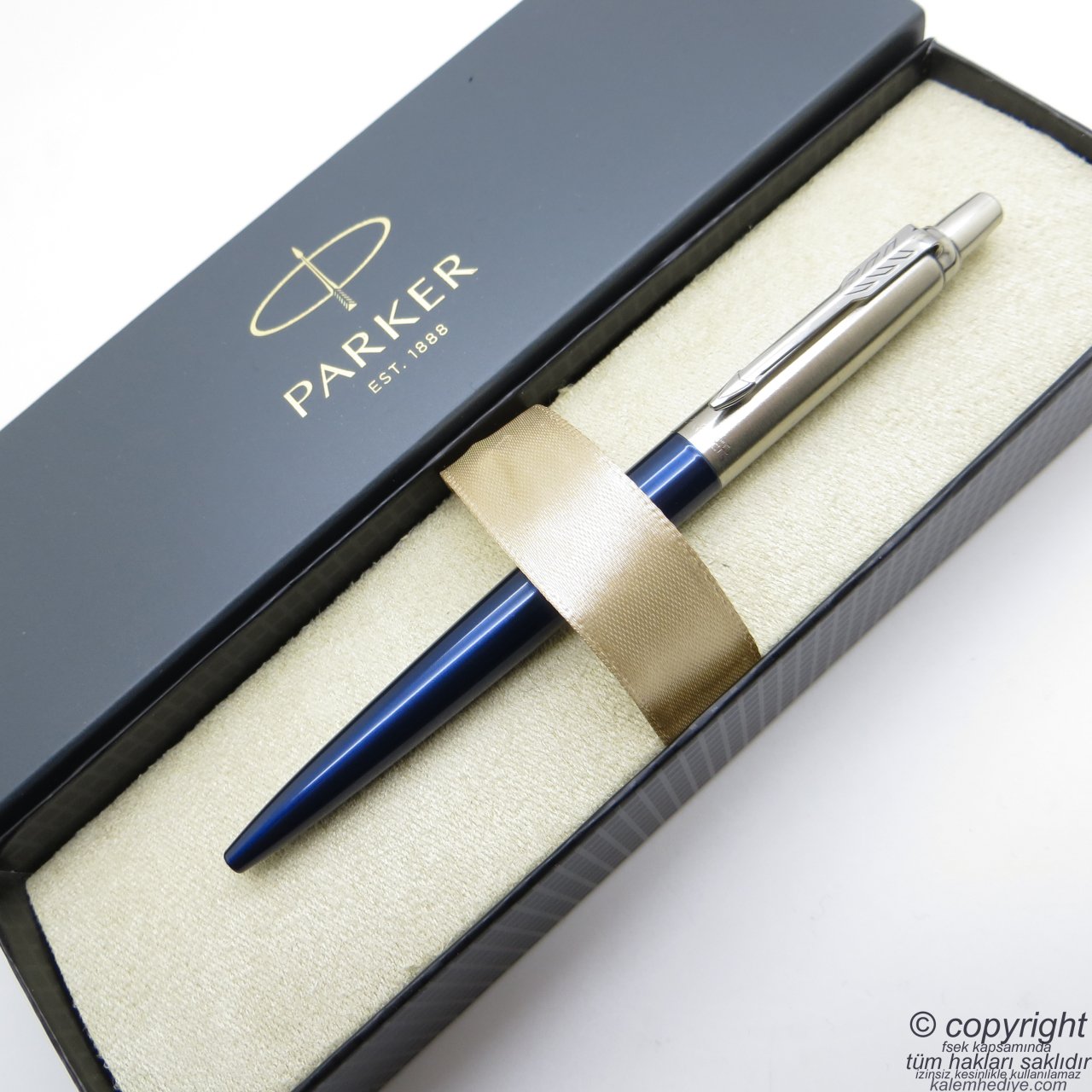 Parker Jotter Metal Mavi Tükenmez Kalem | İsme Özel Kalem | Hediyelik Kalem