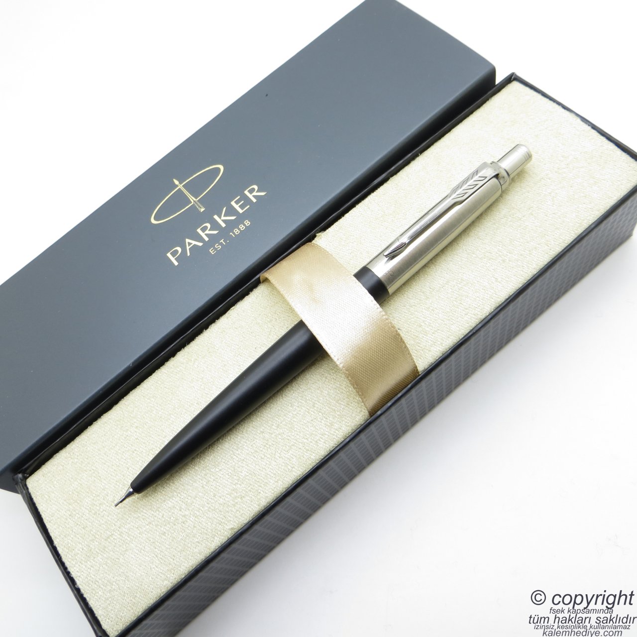 Parker Jotter Metal Siyah Versatil Kalem (uçlu kalem) | Parker Kalem | İsme Özel Kalem | Hediyelik Kalem