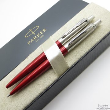 Parker Jotter Kırmızı Tükenmez Kalem + 0.5mm Versatil Kalem Seti |Parker Jotter| İsme Özel Kalem | Hediyelik Kalem