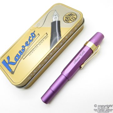 Kaweco Al Sport Collection Metalik Mor Dolma Kalem Medium Uç | İsme Özel Kalem