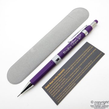 Scrikss İsme Özel Calypso Versatil Kalem 0.7 Mor + Kadife Kılıf | İsme Özel Kalem