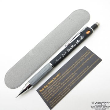 Scrikss İsme Özel Atlantis Versatil Kalem 0.5 Siyah + Kadife Kılıf | İsme Özel Kalem