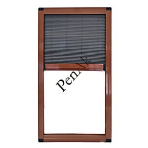 Plise Pencere Sineklik Açık Meşe -Yükseklik 90 cm- (Pileli/Akordiyon)