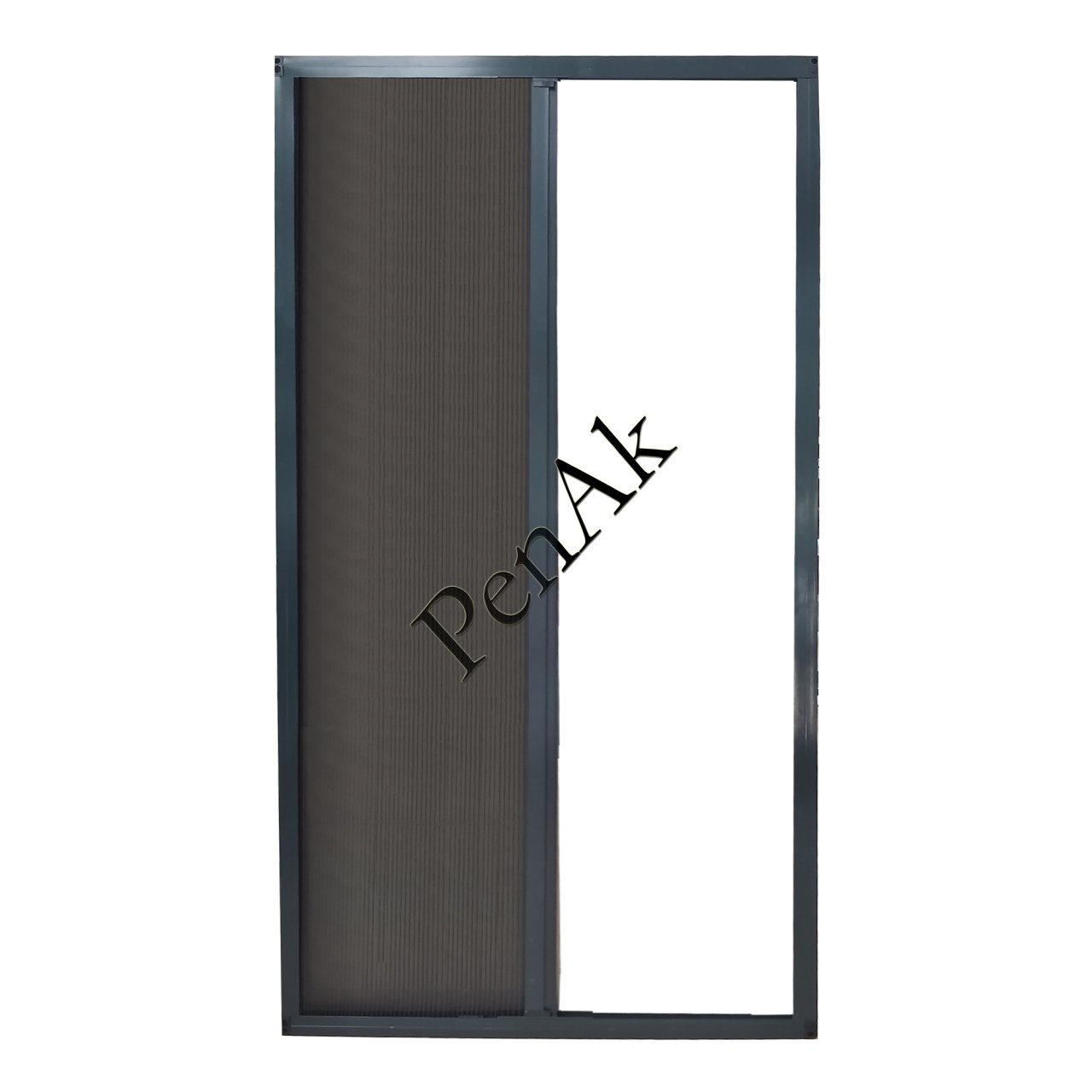 Plise Kapı Sineklik Antrasit Gri -Yükseklik 200 cm- (Pileli/Akordiyon)