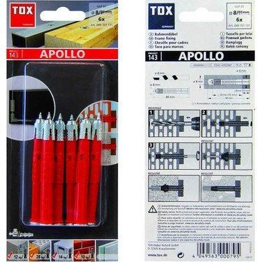 Tox 8X80 Vlf-S1 Apollo Çok Amaçlı Çerçeve Dübeli 6 Adet (049 701 13 1)