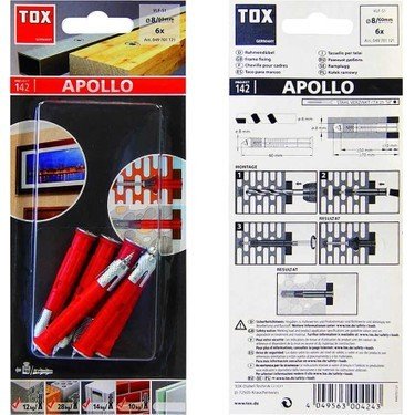 Tox 8X60 Vlf-S1 Apollo Çok Amaçlı Çerçeve Dübeli 6 Adet (049 701 12 1)