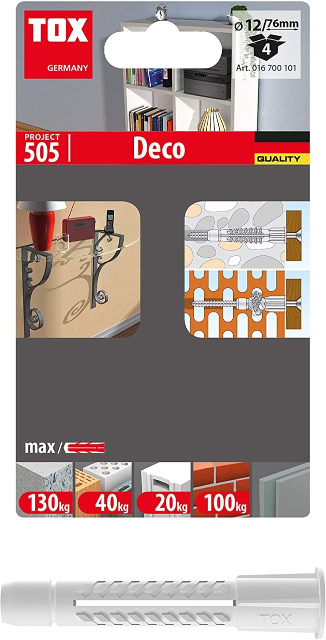 Tox 12X76 Deco Çok Amaçlı Dübel 016 700 10 1 4 'lü