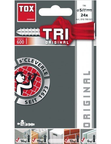 Tox 5X31 Tri Çok Amaçlı Dübel (010 700 02 1) 24 Adet