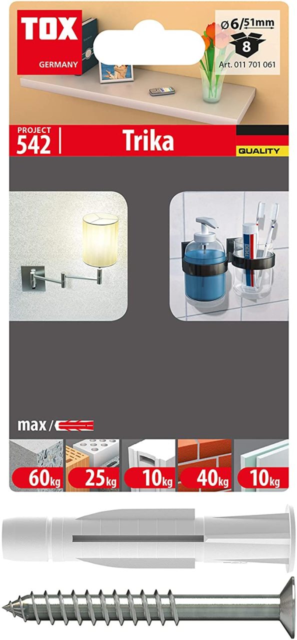 Tox 6X51 deco Çok Amaçlı Dübel (011 701 061) 8 Adet
