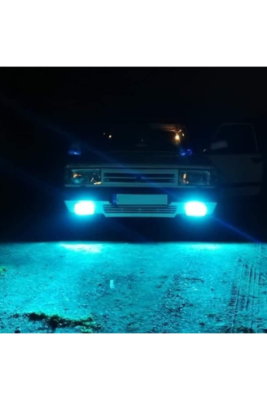 Buz mavisi Şimşek etkili Led Xzenon far seti