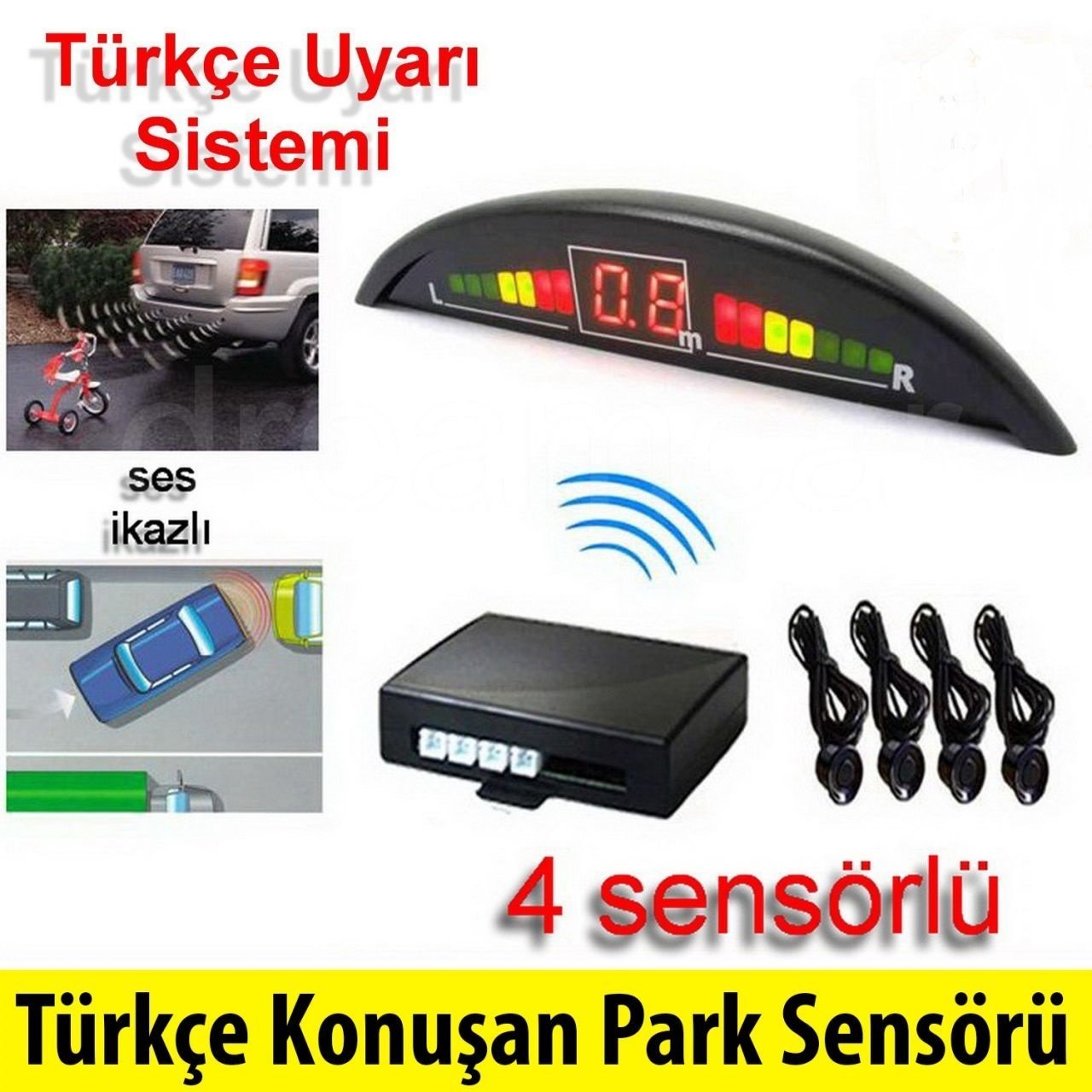 Konuşan ekranlı park sensörü