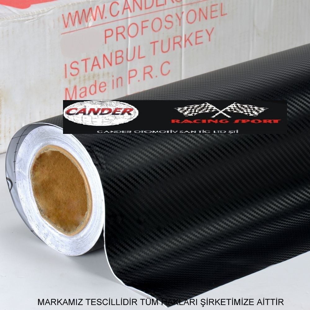 127cmx30metre Siyah karbon folyo top olarak