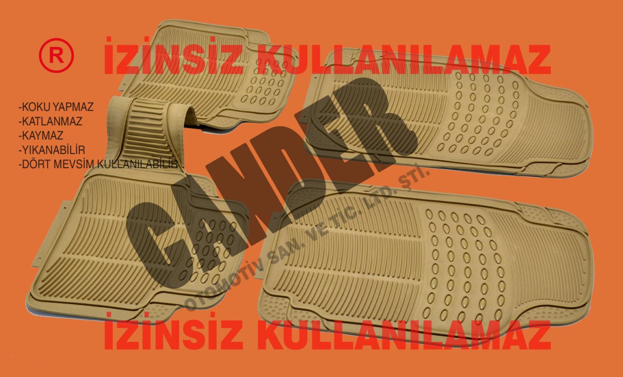 4 Mevsim Kalın Kauçuk Paspas seti