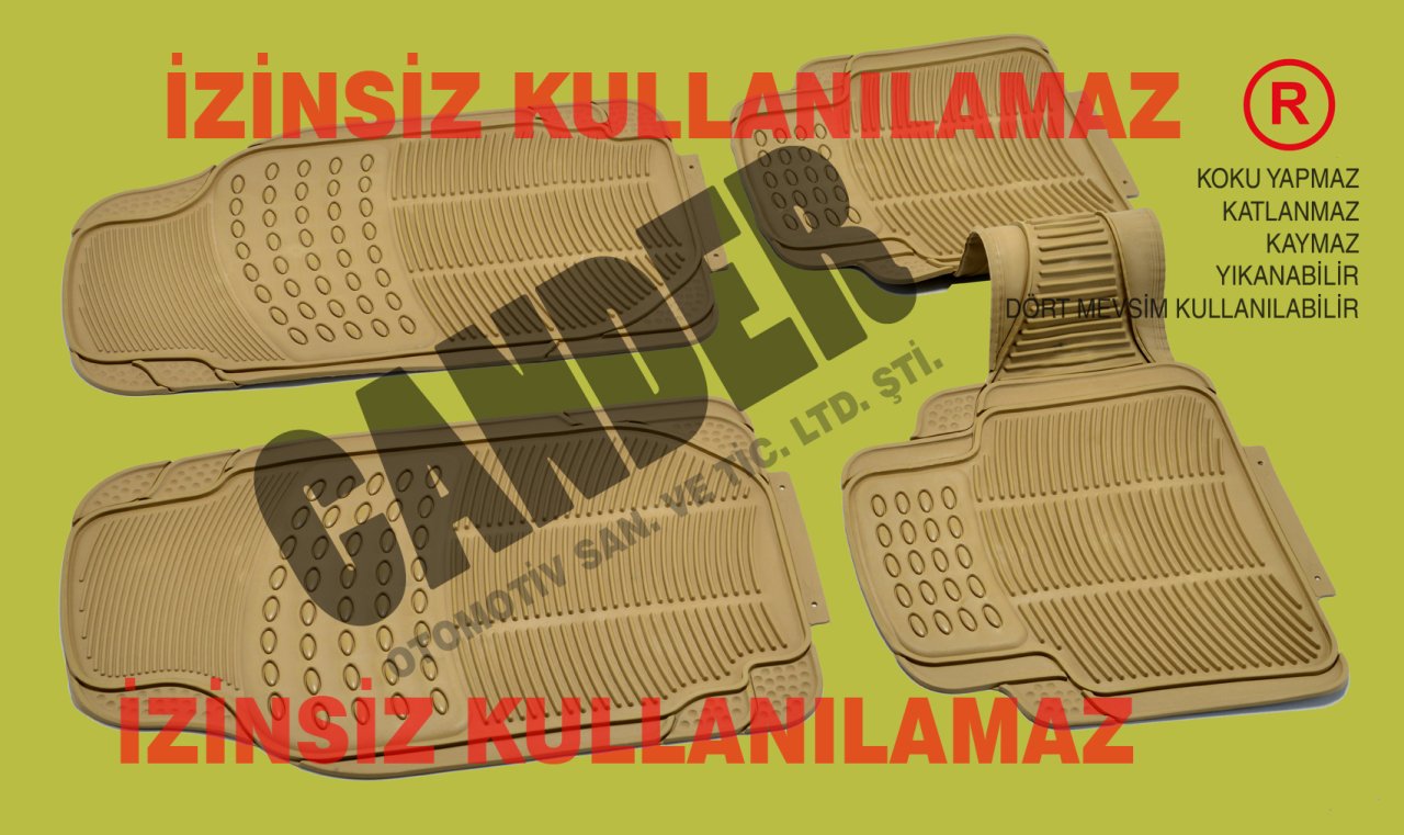 4 Mevsim Kalın Kauçuk Paspas seti
