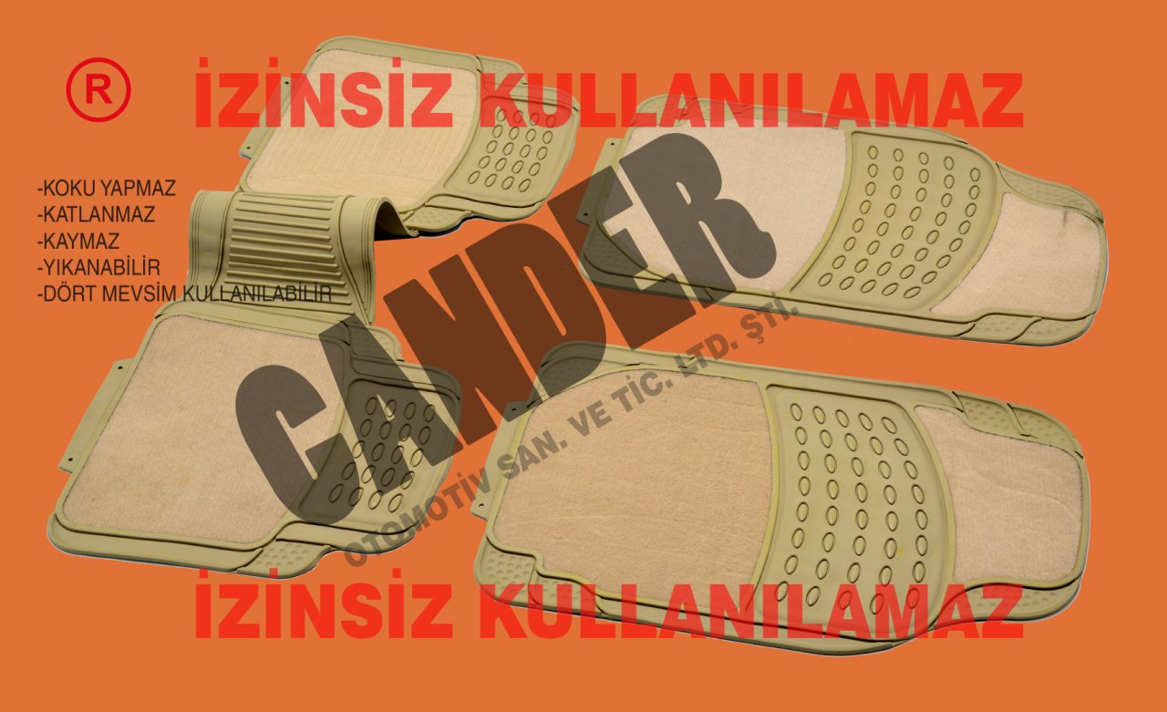 4 Mevsim Halı Kauçuk Paspas seti her araca uyumlu