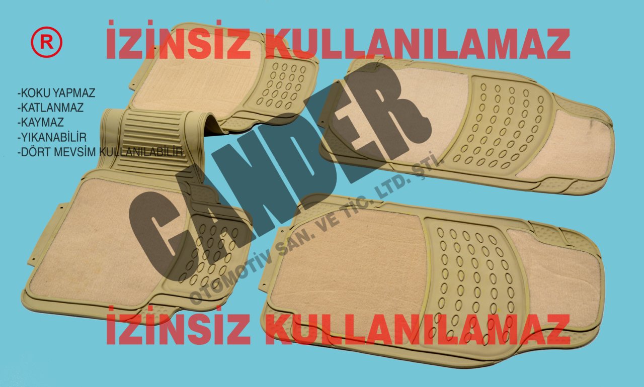 4 Mevsim Halı Kauçuk Paspas seti her araca uyumlu