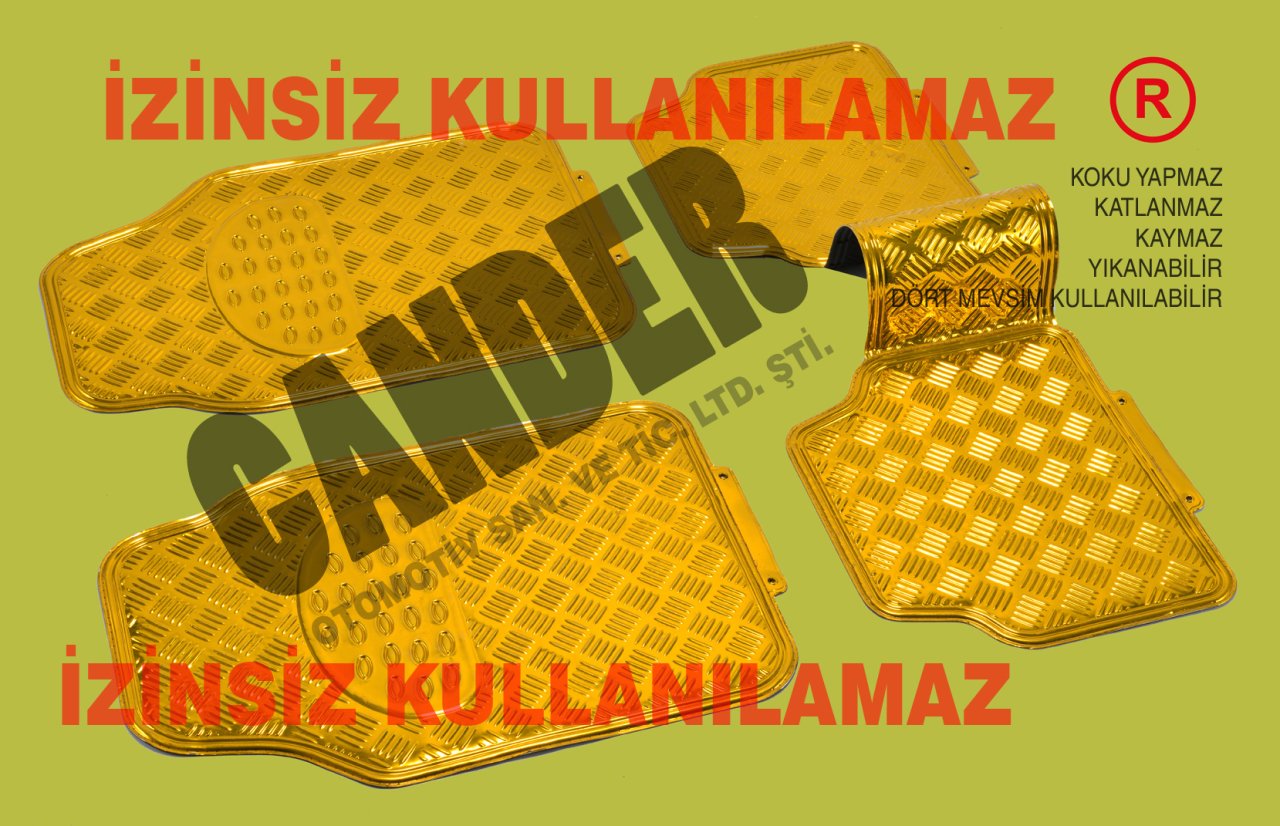 4 Mevsim  Krom Kauçuk Paspas seti her araca uyumlu