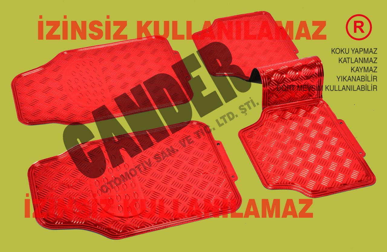 4 Mevsim  Krom Kauçuk Paspas seti her araca uyumlu