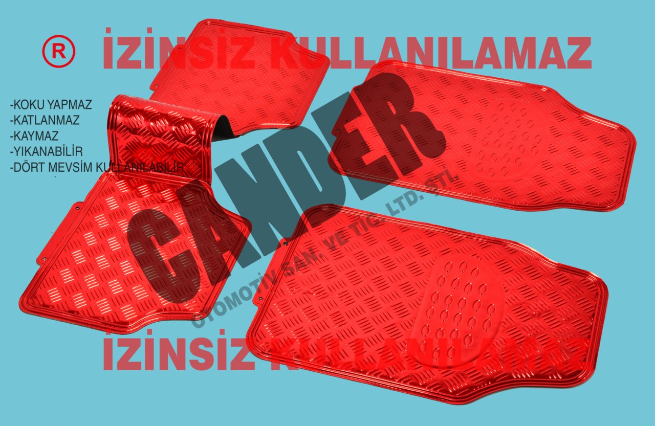 4 Mevsim  Krom Kauçuk Paspas seti her araca uyumlu