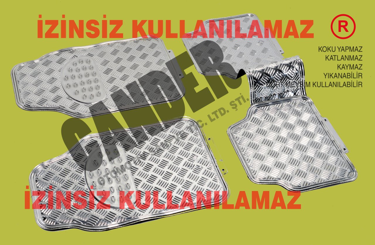 4 Mevsim  Krom Kauçuk Paspas seti her araca uyumlu