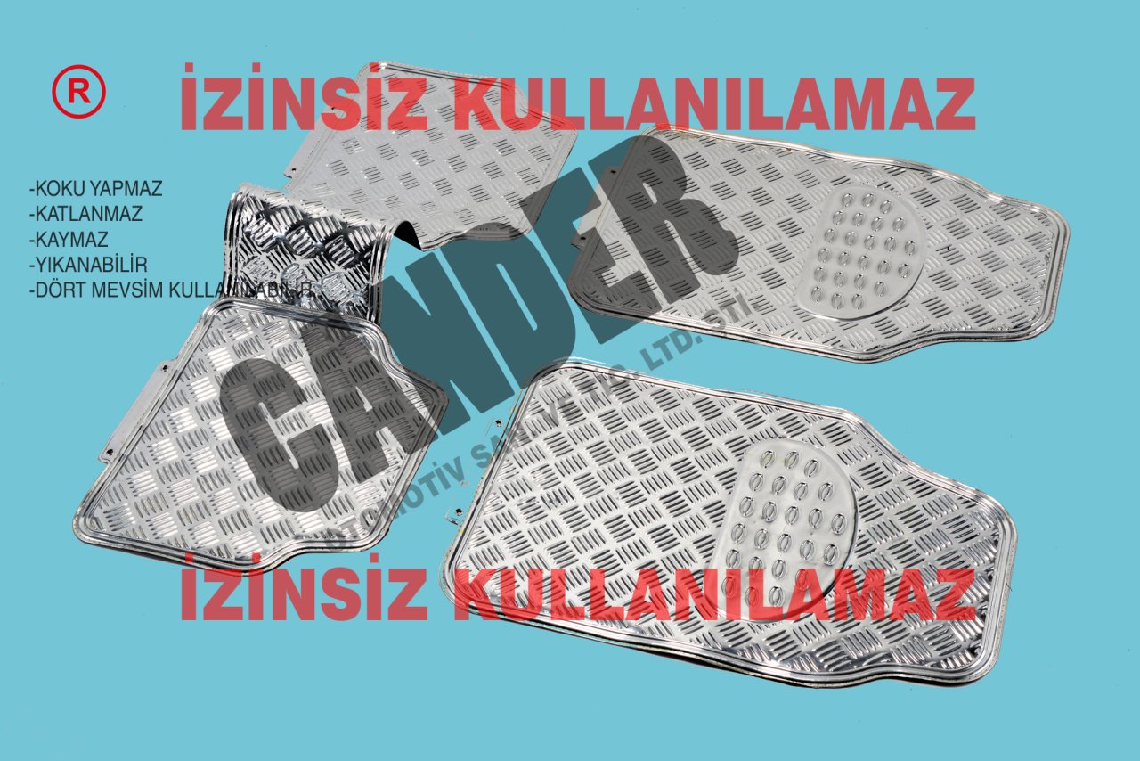 4 Mevsim  Krom Kauçuk Paspas seti her araca uyumlu