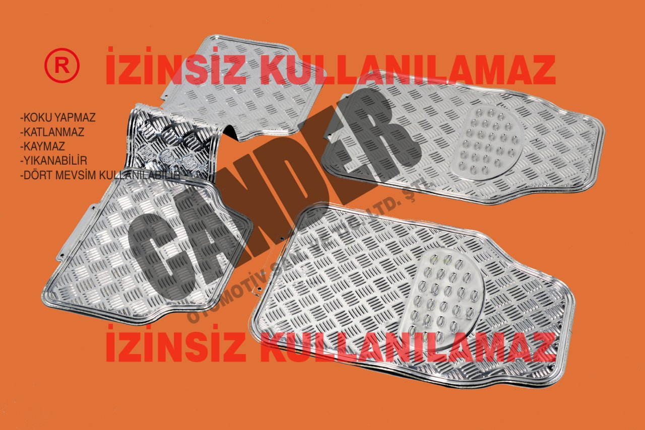 4 Mevsim  Krom Kauçuk Paspas seti her araca uyumlu