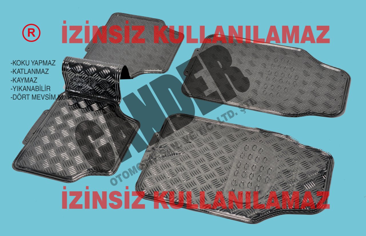 4 Mevsim  Krom Kauçuk Paspas seti her araca uyumlu