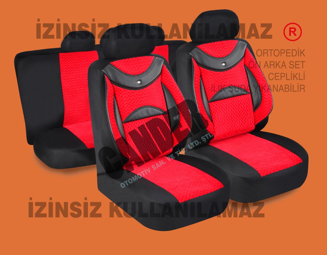 Ortopedik Destekli koltuk kılıfı takımı her araca uyumlu