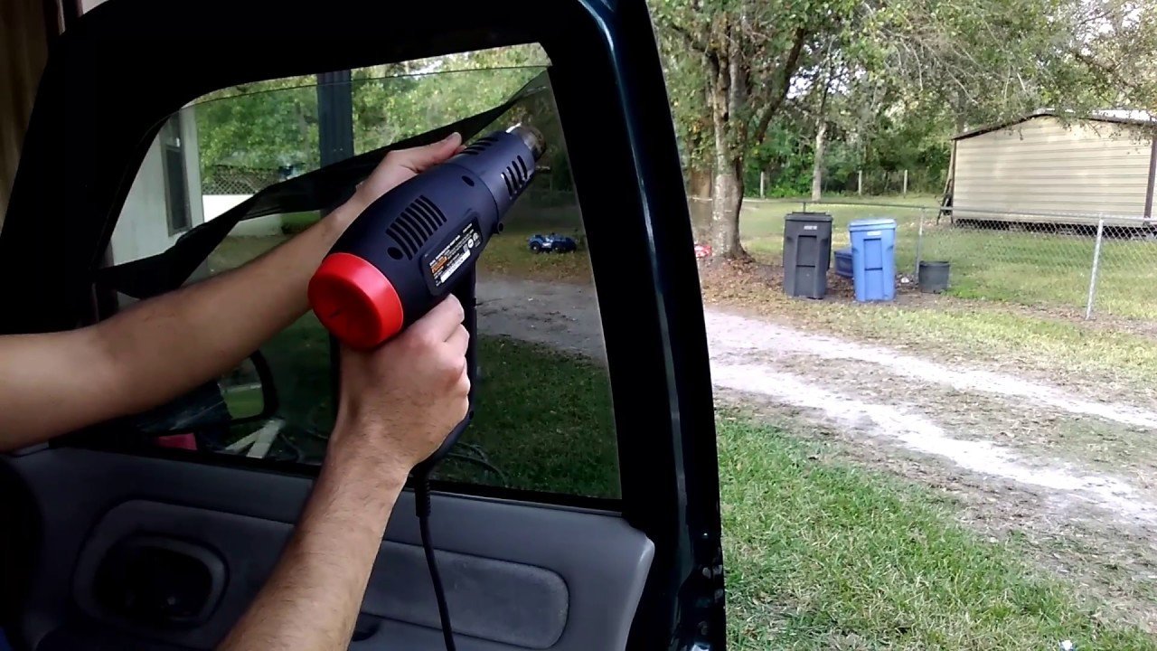 Cam filmi için montaj Sıcak hava tabancası